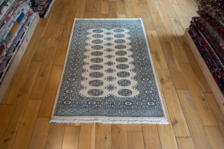 Hand-Knotted Bokhara Rug From Pakistan