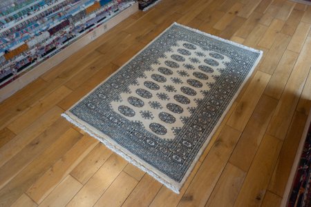 Hand-Knotted Bokhara Rug From Pakistan