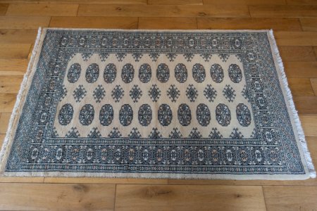 Hand-Knotted Bokhara Rug From Pakistan