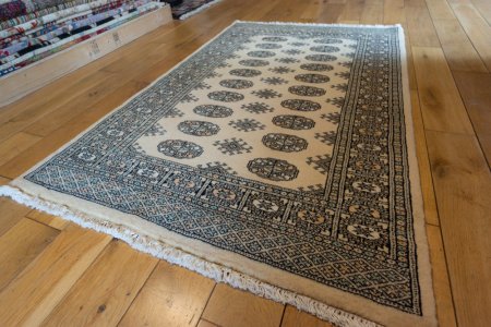 Hand-Knotted Bokhara Rug From Pakistan