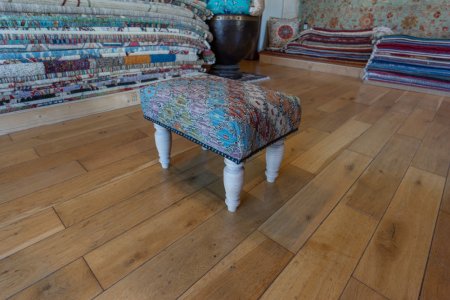 Hand-Made Mazar Kilim Footstool From Afghanistan