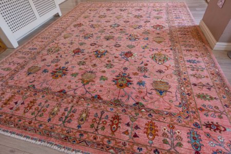 Hand-Knotted Sultanabad Rug From Afghanistan