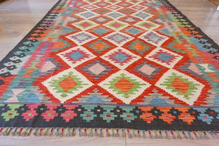 Hand-Made Mazar Kilim From Afghanistan