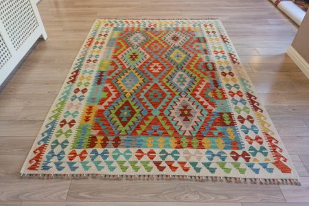 Hand-Made Mazar Kilim From Afghanistan