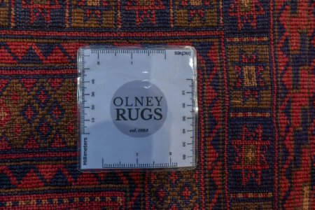 Hand-Knotted Fine Mushwani Rug From Afghanistan