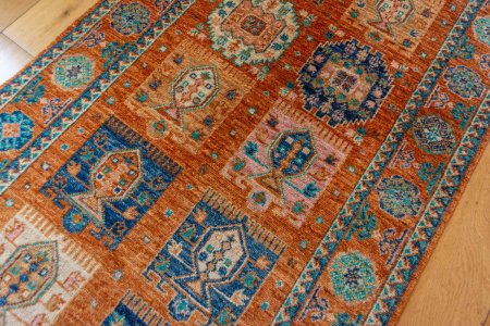 Hand-Knotted Waziri Runner From Afghanistan