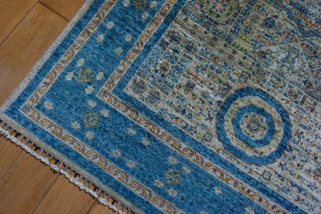 Hand-Knotted Fine Mamluk Rug From Afghanistan