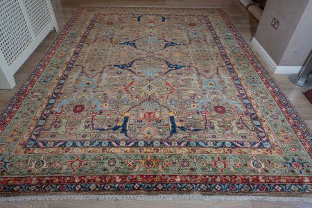 Hand-Knotted Sultanabad Rug From Afghanistan