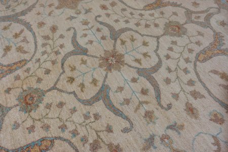 Hand-Knotted Ziegler Rug From Afghanistan