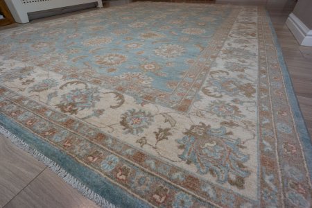 Hand-Knotted Ziegler Rug From Afghanistan
