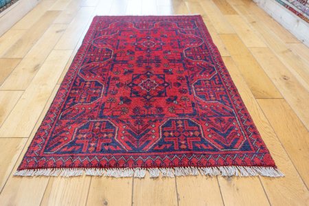 Hand-Knotted Khan Mahomadi Rug From Afghanistan