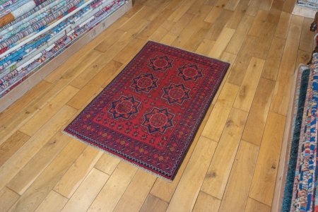 Hand-Knotted Khan Mahomadi Rug From Afghanistan