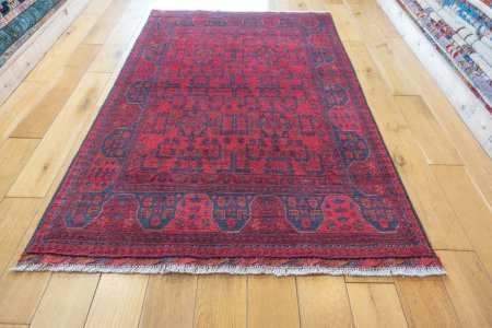 Hand-Knotted Khan Mahomadi Rug From Afghanistan