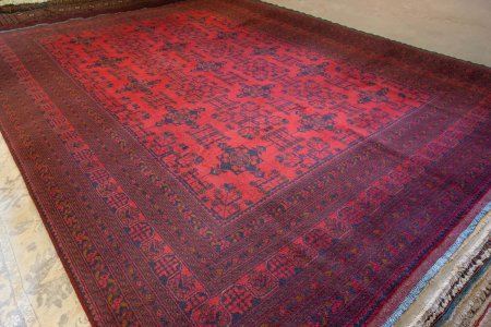Hand-Knotted Khan Mahomadi Rug From Afghanistan