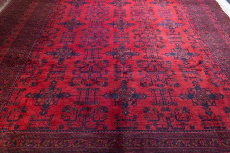 Hand-Knotted Khan Mahomadi Rug From Afghanistan