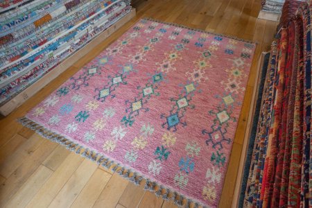 Hand-Knotted Berber   Rug From Afghanistan