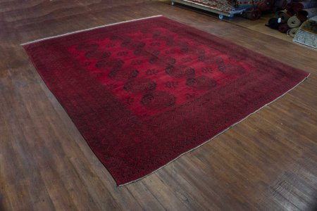 Hand-Knotted Chal-A-Shator Rug From Afghanistan