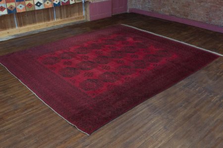 Hand-Knotted Chal-A-Shator Rug From Afghanistan