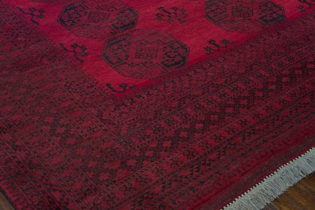 Hand-Knotted Chal-A-Shator Rug From Afghanistan