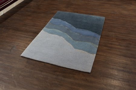 Hand-Woven Nepalese 60 Knot Rug From Nepal