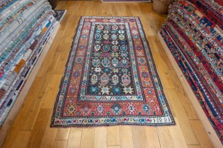Hand-Knotted Gendje Rug From Azerbijan