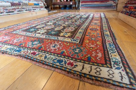 Hand-Knotted Gendje Rug From Azerbijan