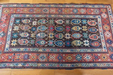 Hand-Knotted Gendje Rug From Azerbijan