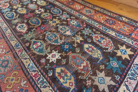 Hand-Knotted Gendje Rug From Azerbijan