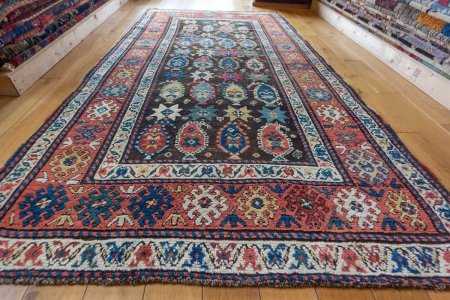 Hand-Knotted Gendje Rug From Azerbijan