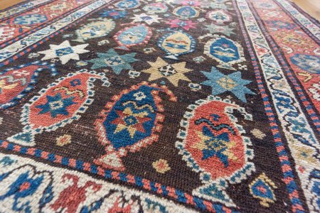 Hand-Knotted Gendje Rug From Azerbijan