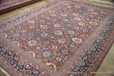 Hand-Knotted Mahal Carpet From Iran (Persian)