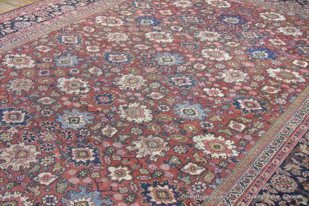 Hand-Knotted Mahal Carpet From Iran (Persian)