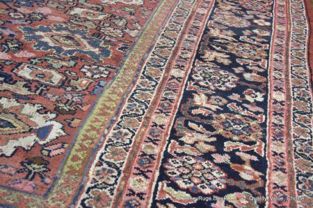 Hand-Knotted Mahal Carpet From Iran (Persian)