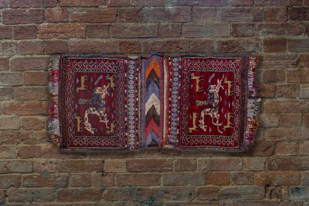 Hand-Knotted Veramin Wall Hanging From Iran (Persian)