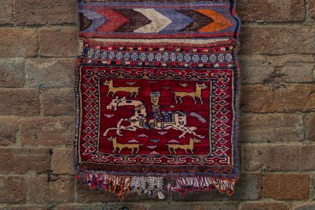 Hand-Knotted Veramin Wall Hanging From Iran (Persian)