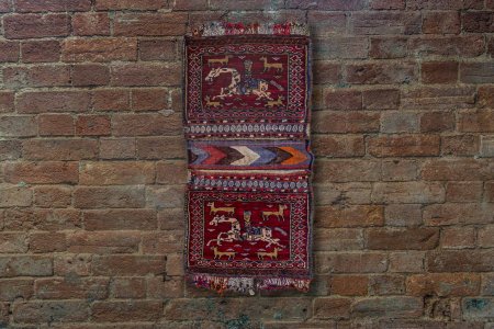 Hand-Knotted Veramin Wall Hanging From Iran (Persian)