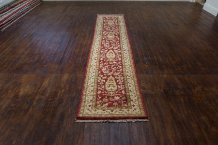 Hand-Knotted Garous Runner From Pakistan