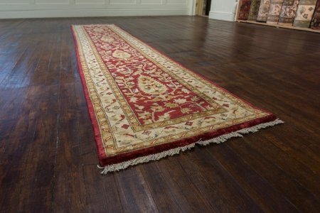Hand-Knotted Garous Runner From Pakistan
