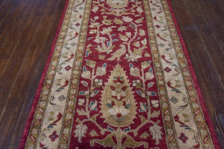 Hand-Knotted Garous Runner From Pakistan