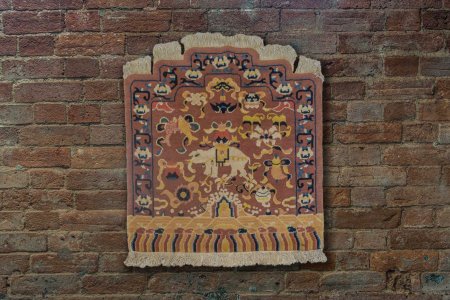 Hand-Knotted Ho Pei Wall Hanging From China