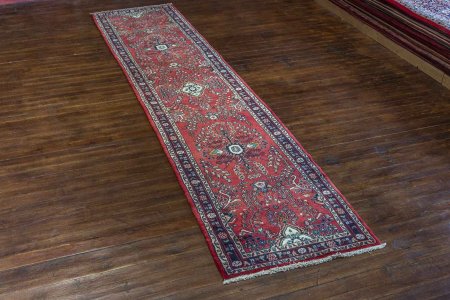 Hand-Knotted Mehreban Runner From Iran (Persian)