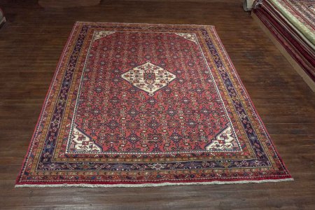 Hand-Knotted Hosseinabad Rug From Iran (Persian)