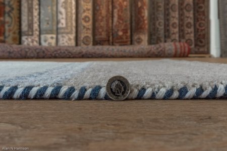 Hand-Knotted Indo Gabbeh Rug From India