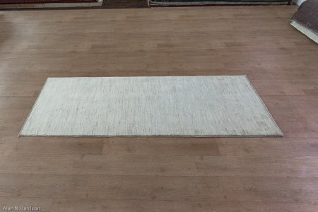 Hand-Knotted Berber Natural Runner From Afghanistan