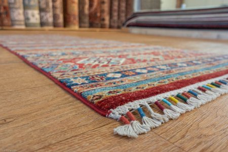 Hand-Knotted Kashgari Runner From Afghanistan