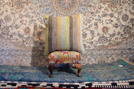 Hand-Made Mazar Kilim Cushion From Afghanistan