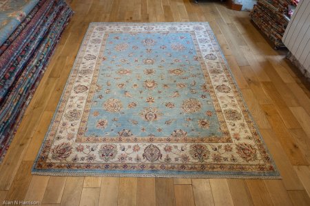 Hand-Knotted Fine Ziegler Rug From Pakistan