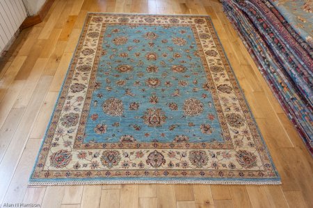 Hand-Knotted Fine Ziegler Rug From Pakistan