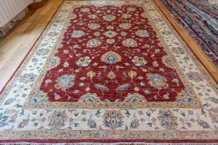 Hand-Knotted Ziegler Rug From Afghanistan