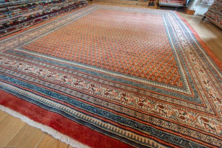 Hand-Knotted Mir Rug From Iran (Persian)